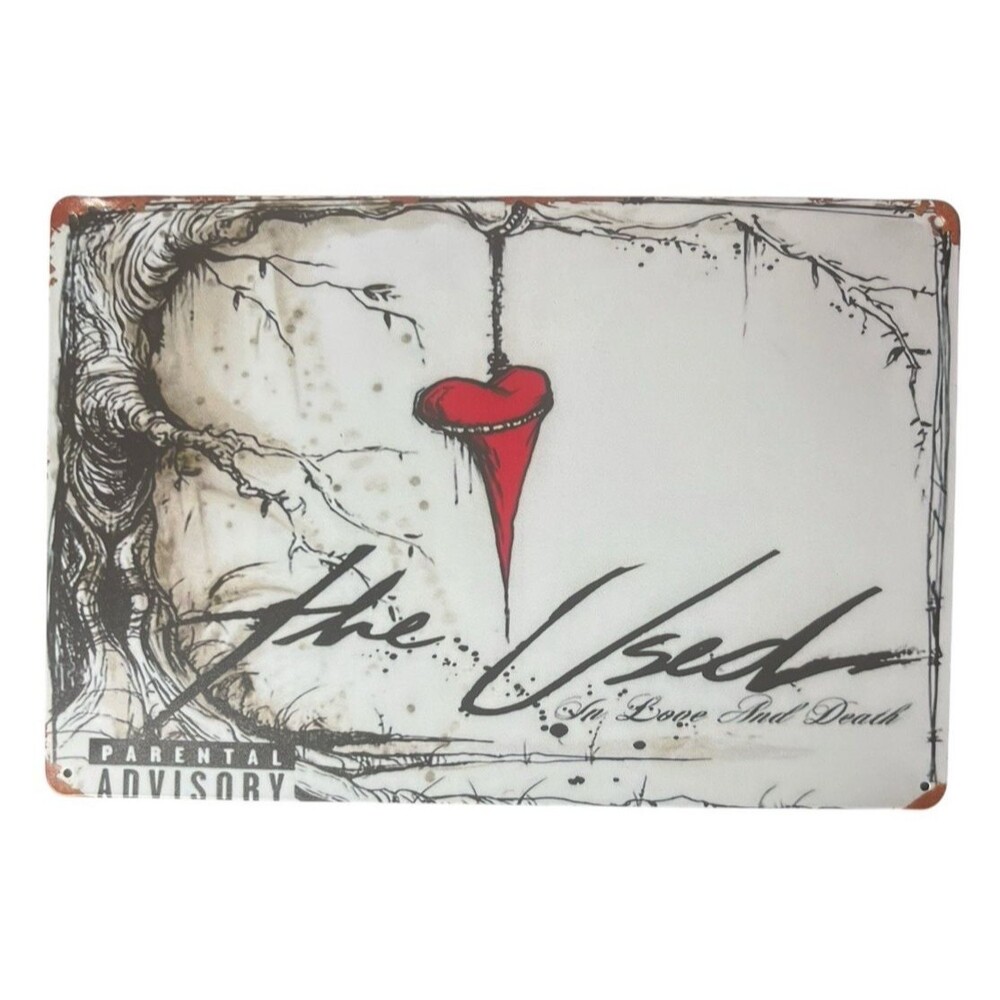 The Used In Love and Death Tin Metal Sign Alternative Indie Rock Decor 8x12"